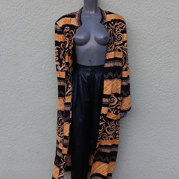 ESSENCE by MAIL (USA) LADIES VINTAGE AFRICAN INSPIRED KIMOTO ROBE ( NO CLOSURE) - Picture 3 of 17